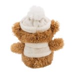 Rückseite NICI Cosy Winter Kuscheltier Schlenker Teddy Bär Capiccino sitzend