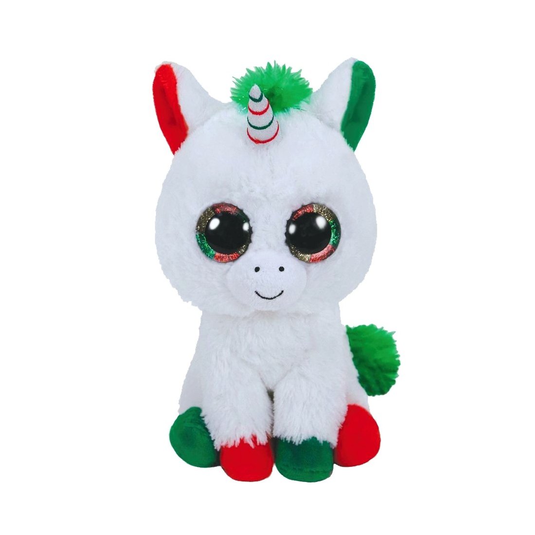 Ty Beanie Boos Kuscheltier Weihnachtseinhorn Candy Cane 