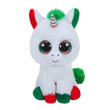 Ty Beanie Boos Kuscheltier Weihnachtseinhorn Candy Cane 