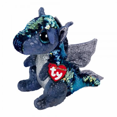 Drache Kate, 15cm dunkelblau - goldfarben | Ty Flippables Drache Kate, 15cm dunkelblau - goldfarben | Ty Flippables