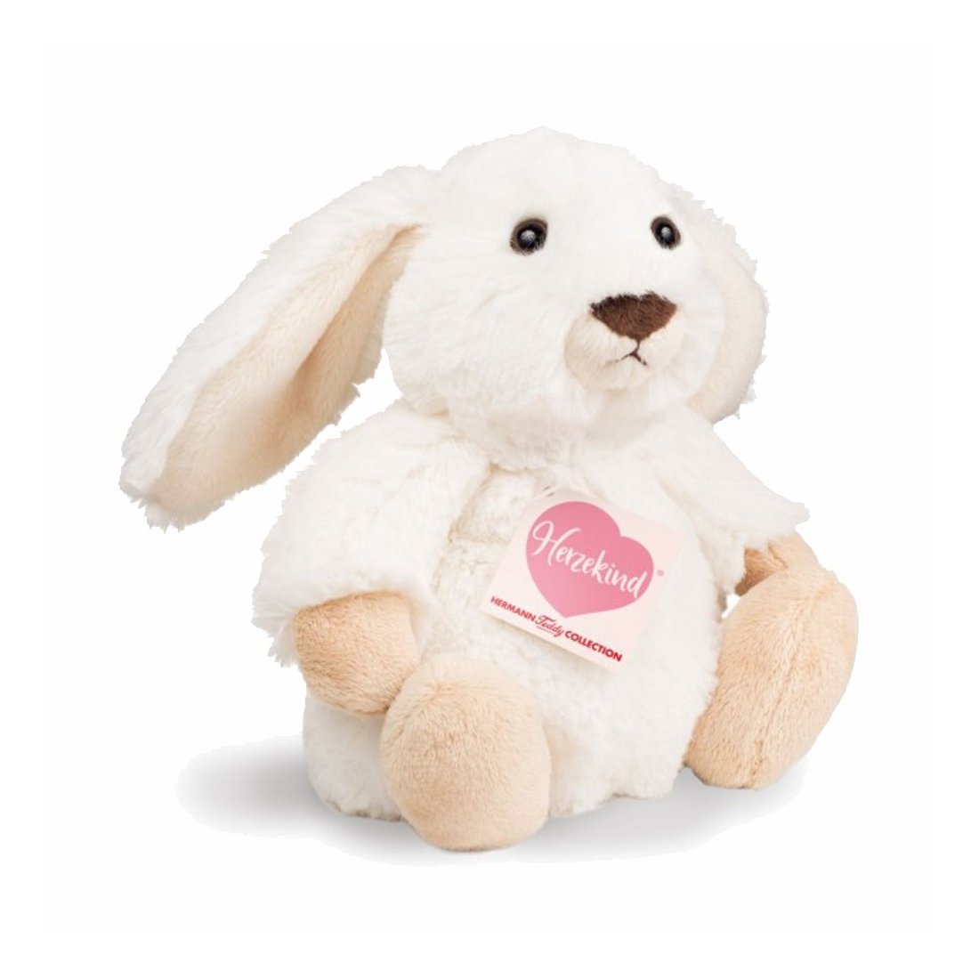 Hermann TEDDY Hase Poppi weiß, sitzend | Kuscheltier.Boutique