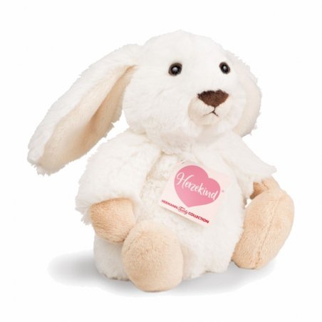 Hermann TEDDY Hase Poppi weiß, sitzend | Kuscheltier.Boutique