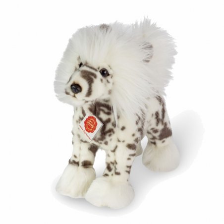 Hermann TEDDY Schopfhund weiß, stehend | Kuscheltier.Boutique