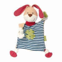 sigikid GREEN Schmusetuch Hase mit Kleeblatt Vorderseite | Kuscheltier.Boutique