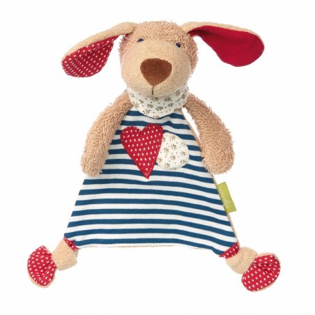 sigikid GREEN Schmusetuch Hund mit Herz Vorderseite | Kuscheltier.Boutique