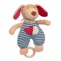 sigikid GREEN Bio Collection Hund mit Herz, Spieluhr Vorderseite | Kuscheltier.Boutique