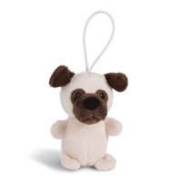 NICI Dog Friends 2020 Anhänger Mops cremebeige, Vorderseite | Kuscheltier.Boutique