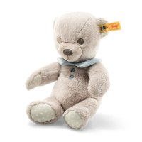 Steiff - Knopf im Ohr Teddybär Levi, grau / blau für Babys