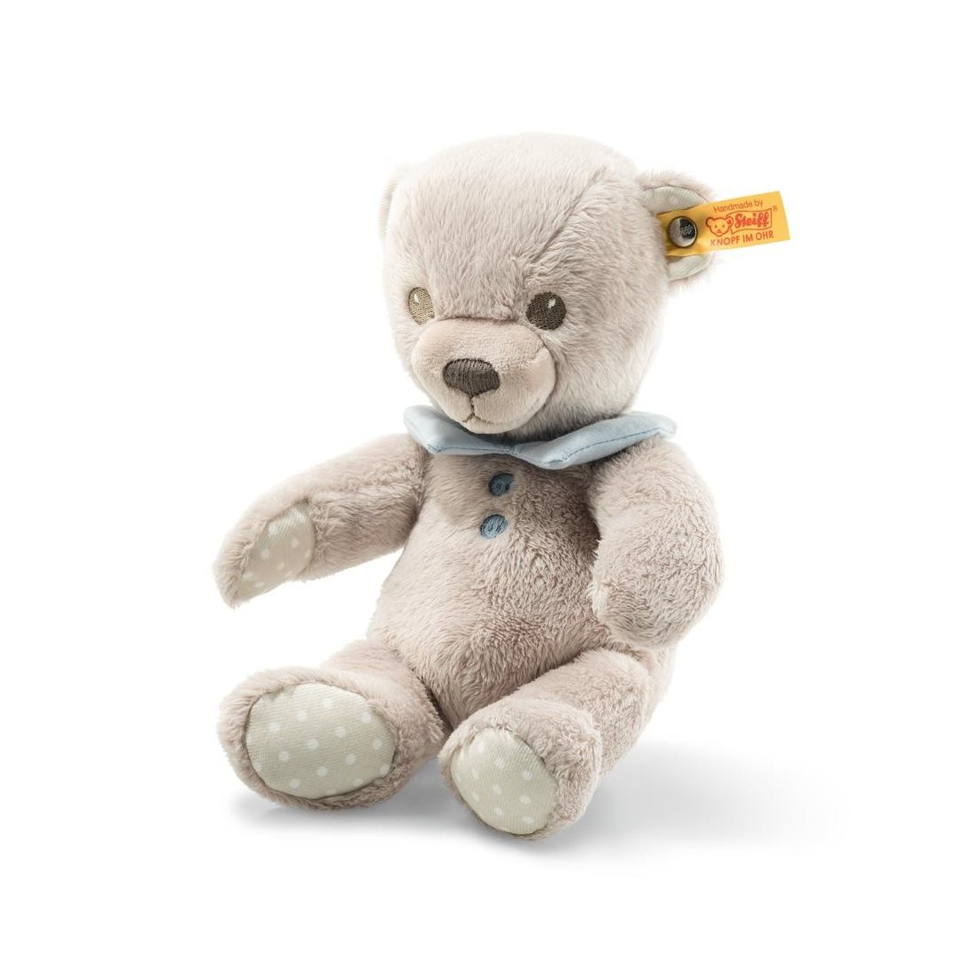 Steiff - Knopf im Ohr Teddybär Levi, grau / blau für Babys