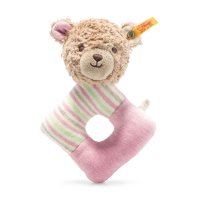 Steiff - Knopf im Ohr GOTS Teddybär Rosy Greifling mit Rassel, 24cm rosa