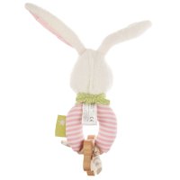 sigikid GREEN Bio Collection Greifling Hase rosa mit Holzblüte, Rückseite | Kuscheltier.Boutique