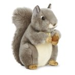 Eichhörnchen Miyoni mit Nuss, grau AuroraWorld Plüschtier 