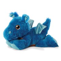 Drache Flash, blau 30cm liegend Aurora Sparkle Tales Plüschtiere | Kuscheltier.Boutique