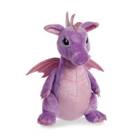 Drache Larkspur, violett 30cm Vorderseite Aurora Sparkle Tales Plüschtiere | Kuscheltier.Boutique