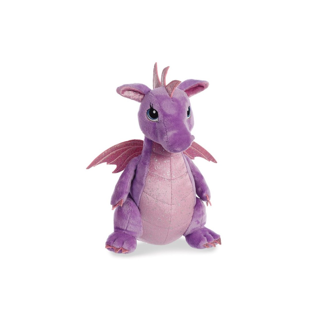 Drache Larkspur, violett 30cm Vorderseite Aurora Sparkle Tales Plüschtiere | Kuscheltier.Boutique