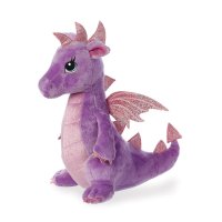 Drache Larkspur, violett 30cm Seitenansicht Aurora Sparkle Tales Plüschtiere | Kuscheltier.Boutique