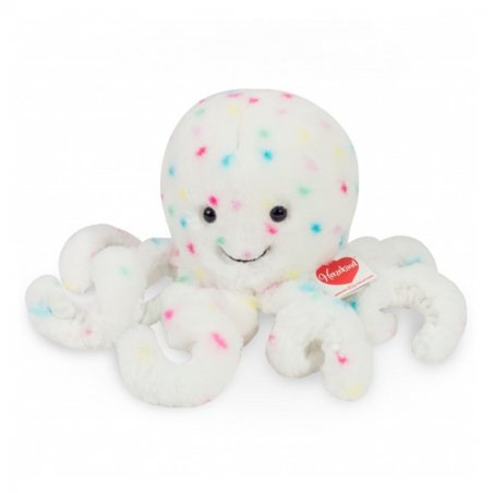 Hermann TEDDY Oktopus Confetti, weiß / bunt | Kuscheltier.Boutique